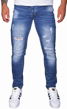 MĘSKIE SPODNIE ELASTYCZNE JEANSOWE JEANS WYGODNE