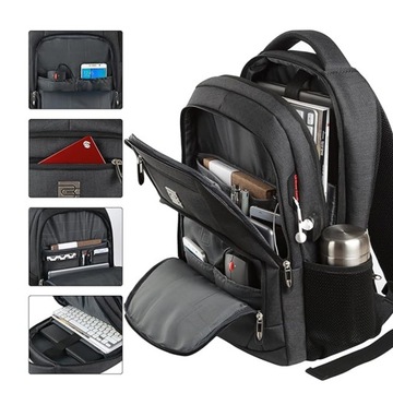 PLECAK MĘSKI DO PRACY WYTRZYMAŁY TORBA PLECAK NA KOMPUTER 30L