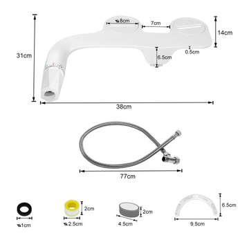 Bidet prysznicowy do toalety z podwójną dyszą łatwy w montażu