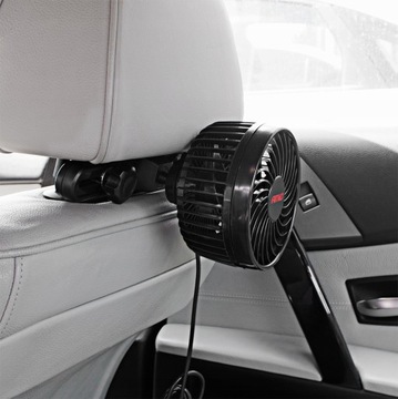 Wiatrak Samochodowy Wentylator obrotowy do samochodu auta 12V na zagłówek