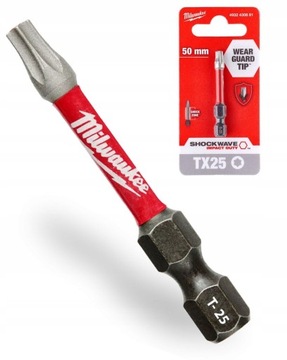 BIT KOŃCÓWKA UDAROWA MILWAUKEE TX25 x 50mm TORX