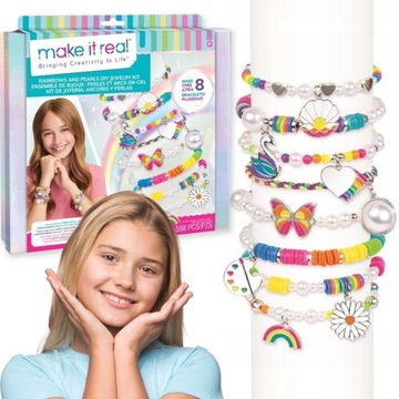 Make It Real Rainbows and Pearls DIY Jewelry Kit kreatywny zestaw do robien