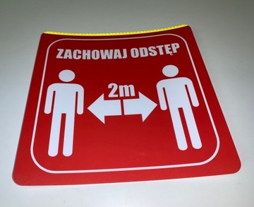 Tabliczka Informacyjna Zachowaj odstęp 2 metrów