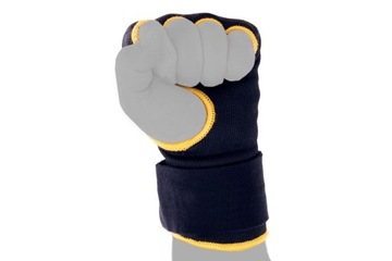 Бинты для боксерских перчаток DBX Bushido Gel, черный/золотой, S/M