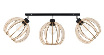 LAMPA plafon ruchomy żyrandol sufiowa KULA Drewno