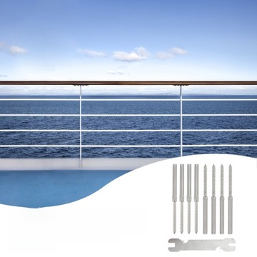 8 шт. DIY ДЕРЕВЯННЫЕ БАЛЯСЫ, ВИНТЫ ДЛЯ ПЕРИЛ, КОМПЛЕКТ БАЛЮСТРАДЫ ИЗ НЕРЖАВЕЮЩЕЙ СТАЛИ