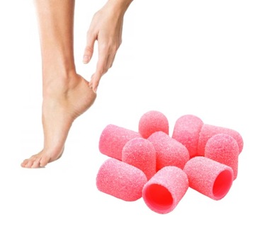 KAPTURKI ŚCIERNE DO PEDICURE NAKŁADKI RÓŻOWE 13 mm #120 10 szt.Prima Derma