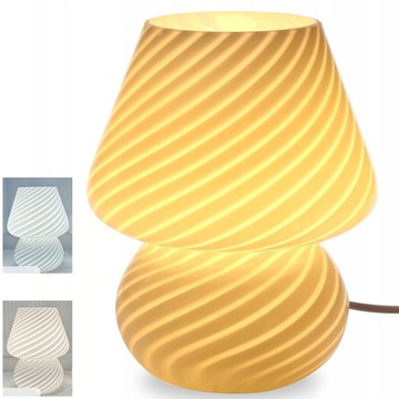 ГРИБОВЫЙ ДЕКОР НАСТОЛЬНАЯ ЛАМПА СТЕКЛЯННАЯ СВЕТИЛЬНАЯ ЛАМПА С 3 ЦВЕТАМИ