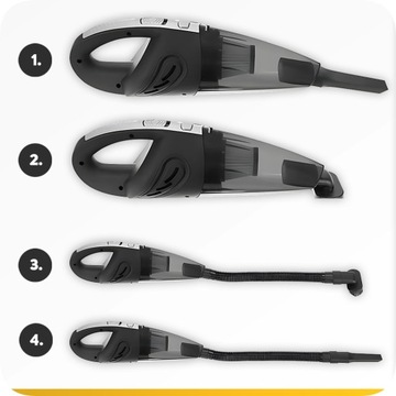 MOCNY ODKURZACZ SAMOCHODOWY Bezprzewodowy RĘCZNY 120W Do Domu Firmy GRATISY