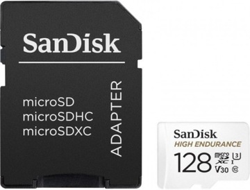 SanDisk High Endurance microSDXC 128GB V30 + Adapter