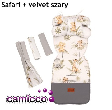 WKŁADKA dwustronna wózka SPACERÓWKI wkładki wózków CAMICCO VELVET ZESTAW