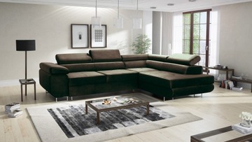 Современный угловой диван АВЕСТА с подвижными подголовниками