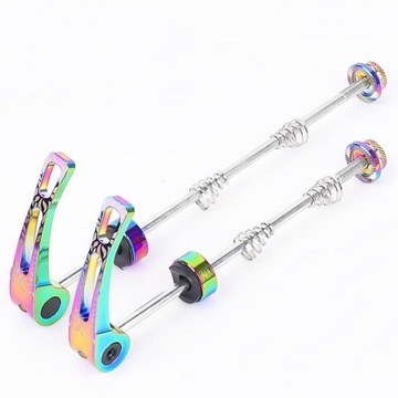 Dźwignia szybkiego zwalniania piasty QR MTB Road Stalowe szaszłyki Przednie koło Kolorowe