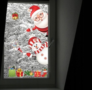 РОЖДЕСТВЕНСКИЕ НАКЛЕЙКИ УКРАШЕНИЯ ОКНА СНЕЖИНКИ РОЖДЕСТВЕНСКИЕ НАКЛЕЙКИ