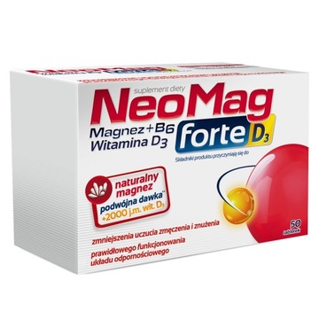 NEOMAG FORTE D3 x50 MAGNEZ WITAMINA D3 2000 WIT B6
