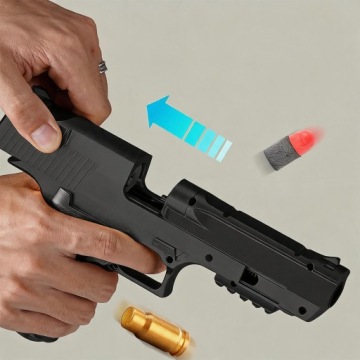 PISTOLET NA MIĘKKIE KULKI EVA чорний набір з аксесуарами 14+