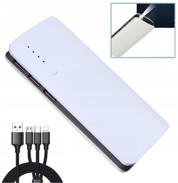 POWER BANK 20000 + КАБЕЛЬ ДЛЯ КАЖДОГО ТЕЛЕФОНА USB-ЗАРЯДКА TORCH POWERBANK