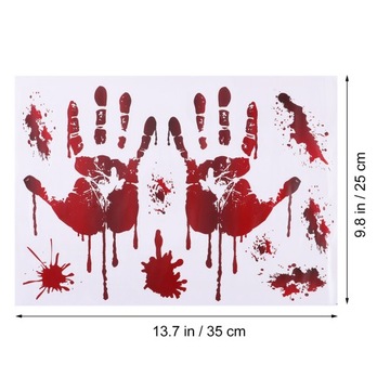 Украшение автомобиля на Хэллоуин отпечатками рук и кровью