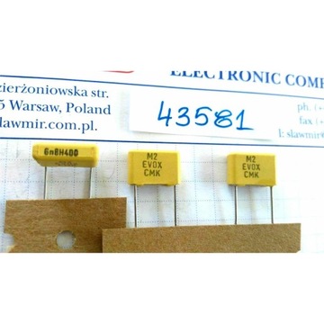 Kondensator foliowy 6.8nF 400V R10 2.5% MKC x5