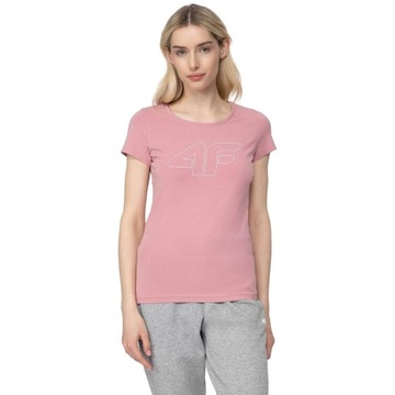 Koszulka damska T-shirt 4F H4L22 TSD353 jasny róż