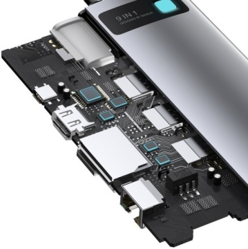 Адаптер BASEUS HUB 9in1 Type C на 3xUSB 3.0 HDMI Type C PD RJ45