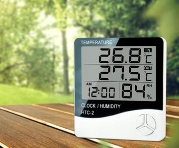 ГИГРОМЕТР ТЕРМОМЕТР БЕСПРОВОДНАЯ ПОГОДНАЯ СТАНЦИЯ С ЗОНДОМ ДАТЧИК ЖК-ЧАСЫ