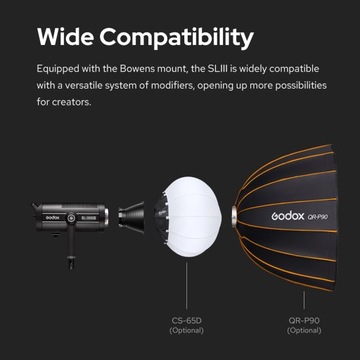 Godox SL150IIIBi Студийный светодиодный видеосветильник мощностью 160 Вт высотой