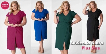 ELEGANCKA sukienka na wesele PLUS SIZE (46-52) PRODUCENT *KOLORY* tu 48 4XL