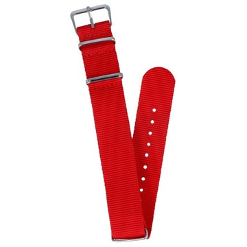Pasek do zegarka parciany NATO 18mm CZERWONY