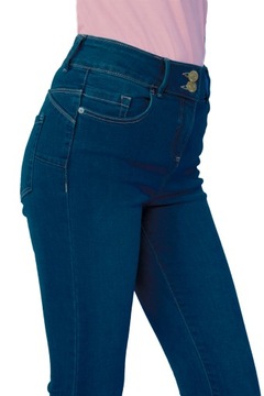 Next Granatowe Jeansowe Spodnie Jeansy Bootcut Bawełna Regular XXL 44