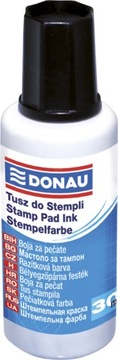 Tusz do pieczątek donau, 30ml, czarny - 12 szt