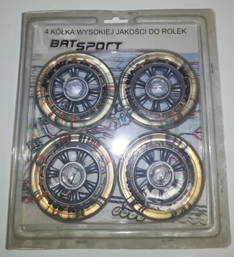 Bat sport 4szt kółek do rolek ŚWIECĄ 90mm/82A