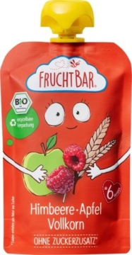 FRUCHTBAR Пюре Малина Яблуко Зерна Біо, 100 г, Екологічний