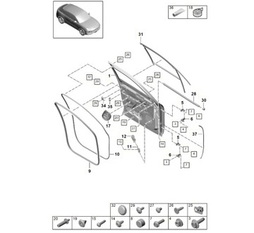 OMEZOVAČ OTEVÍRÁNÍ DVEŘE PORSCHE CAYENNE 9A7837249