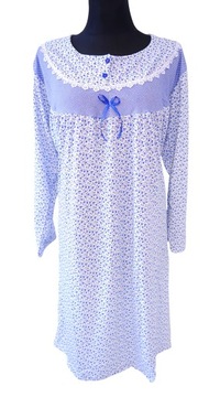 SENTINA женская ночная рубашка из хлопка с длинными рукавами и вышивкой/кружевом