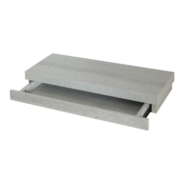PÓŁKA WISZĄCA SZAFKA Z SZUFLADĄ ŚCIENNA szara beton