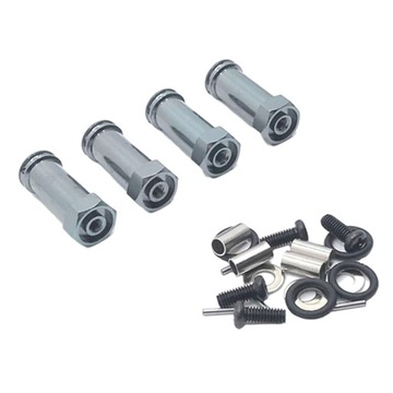 4pcs Aluminum Alloy Wheel Hex Hub Adapter for Wltoys 12428 12429 Titanium