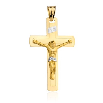 Złoty krzyżyk 585(14k) z wizerunkiem Jezusa