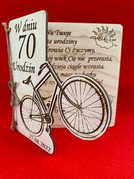 открытка на день рождения, деревянный подарок, велосипед
