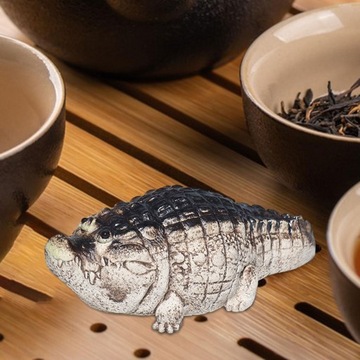 Фигурка крокодила, чайная статуя домашнего животного, орнамент в виде крокодила, 7,5 см x 3,5 см x 3,5 см