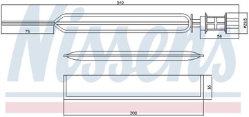 NISSENS SUŠIČ KLIMATIZACE OPEL ASTRA H 04-10