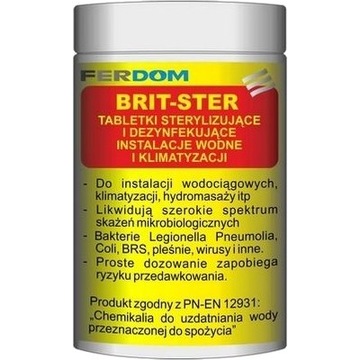 FERDOM Brit-Ster 60tab dezynfekcja instalacji wodnej CO i COW, SKUTECZNY