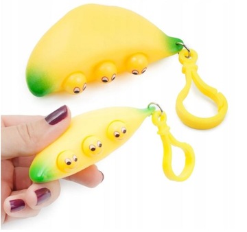 Banan Gniotek fasolkowy Popit popit zabawka wyskakujące buźki do ściskania