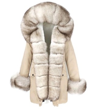 Kurtka Parka Futro naturalne z Lisa KOLORY 40 L