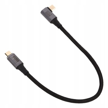 KĄTOWY KABEL TYPE-C 40GB/S 0.3M
