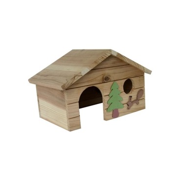 Domek dla wiewiórek 35 x 25.5 x 25.5 cm drewniany