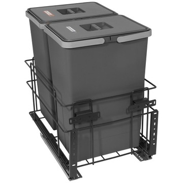 Sortownik śmieci SQUARE 40 soft close 2x24l 48 l