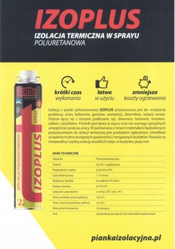 IZOPLUS Пенополиуретан для утепления 750 мл