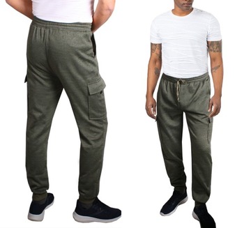 Spodnie DRESOWE MĘSKIE dresy BOJÓWKI 411 khaki 3XL