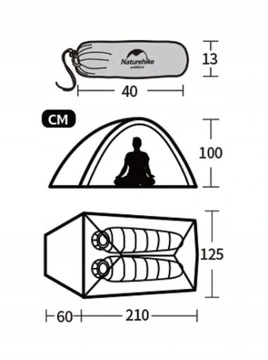 ЛЕГКАЯ ОБНОВЛЕННАЯ ПАЛАТКА CLOUD UP 2 20D NATUREHIKE